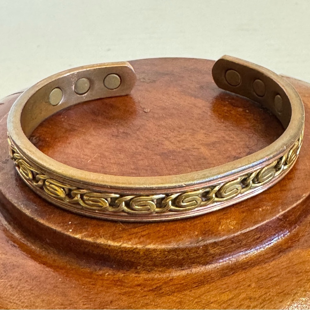 Copper Cuff Bracelet Magnetic Therapy Jewelry Arthritis Pain Relief Energy Peace - Picture 12 of 15
